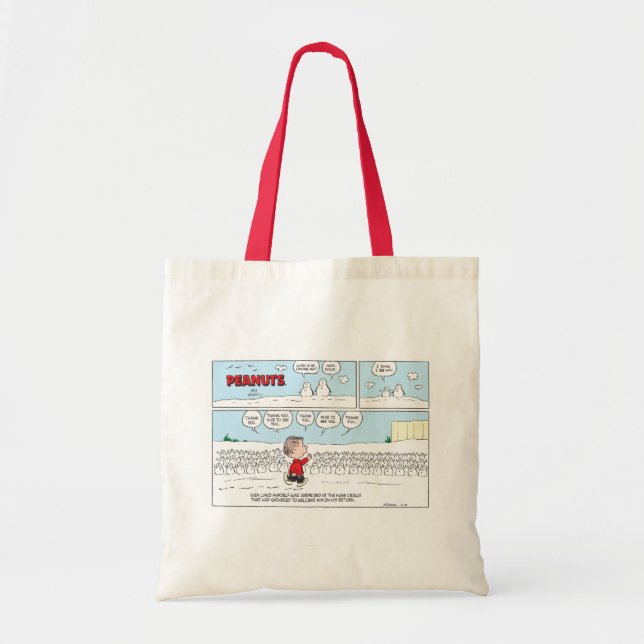 The Snowmen Welcome Linus Tote Bag (Front)