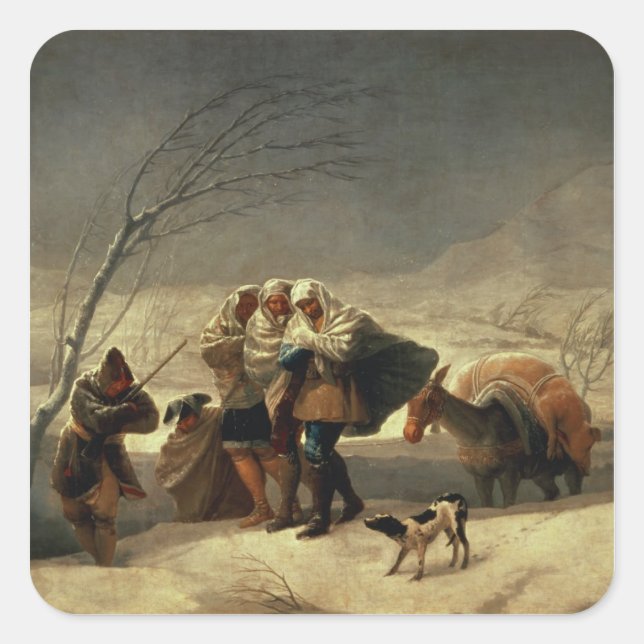 The Snowstorm, 1786-87 Square Sticker (Front)