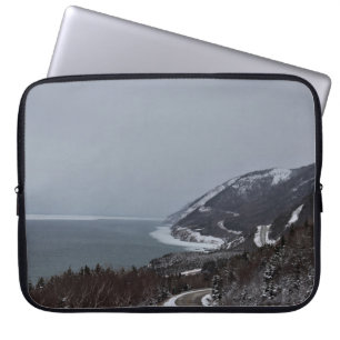 The Snowy Side of the Trail Laptop Sleeve