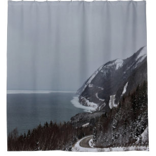 The Snowy Side of the Trail Shower Curtain