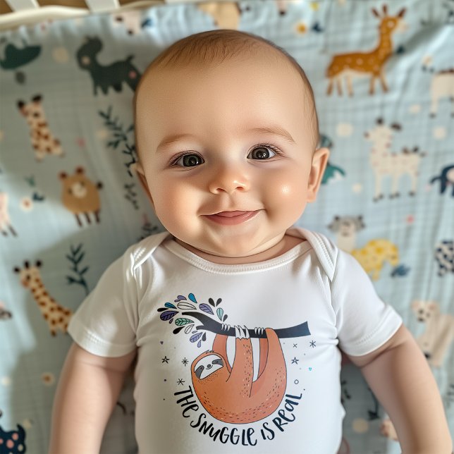 The Snuggle is Real Baby Bodysuit (Impossible to resist the snuggles with this fun quirky design.)