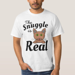 The Snuggle is Real Cute Cat T Shirt