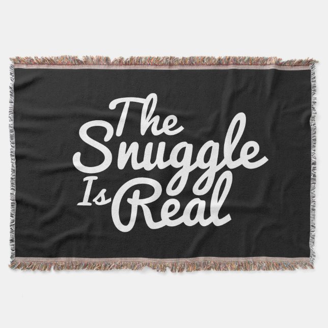 The Snuggle Is Real Throw Blanket (Front)