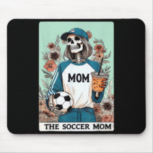 The soccer mum tarot card halloween skeleton mum mouse pad