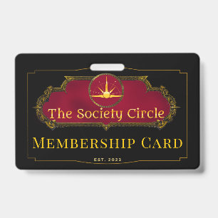 The Society Circle's Membership Card ID Badge