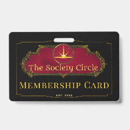 The Society Circle's Membership Card ID Badge