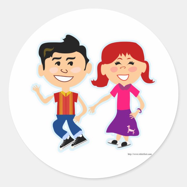 The Sock Hop Kids Classic Round Sticker (Front)