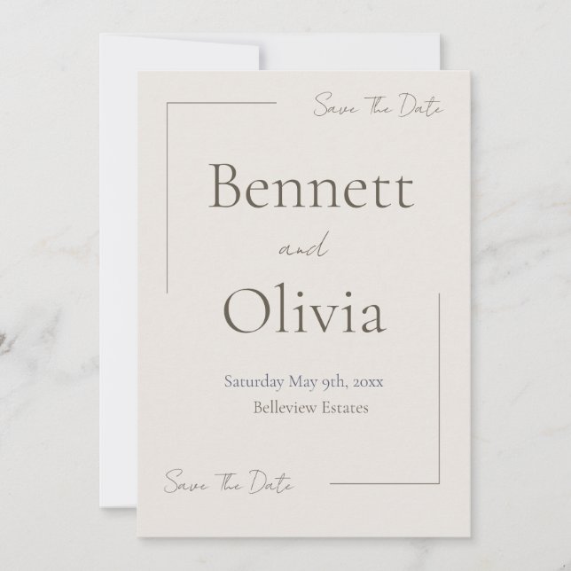 The Soft Season Wedding Save The Date  (Front)