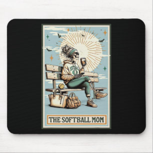The Softll Mom Tarot Card Skeleton Coffee Mothers Mouse Pad