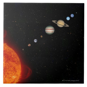 The Solar System 2 Ceramic Tile