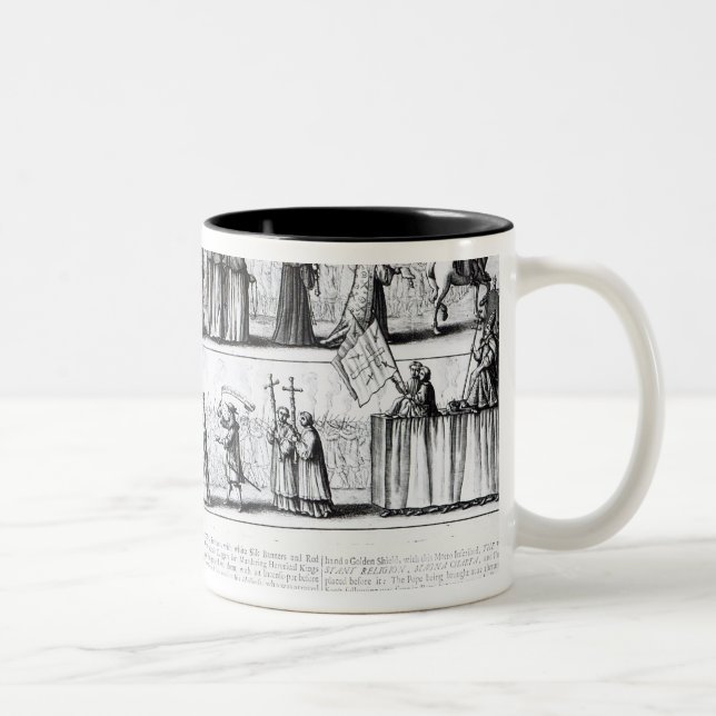 The Solemn Mock Procession Two-Tone Coffee Mug (Right)