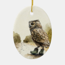 The Solitary Walk Ceramic Ornament
