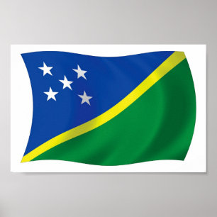 The Solomon Islands Flag Poster Print