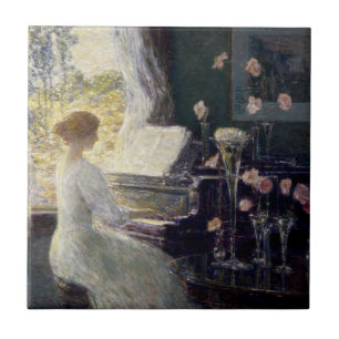 The Sonata by Frederick Childe Hassam Ceramic Tile