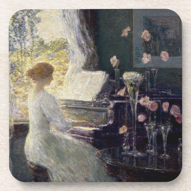 The Sonata by Frederick Childe Hassam Coaster (Front)