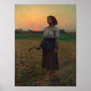The Song of the Lark, 1884 by Jules Adolphe Breton Poster