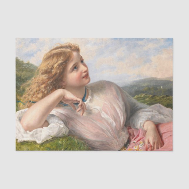 The Song of the Lark by Sophie Anderson Tissue Paper (Front)
