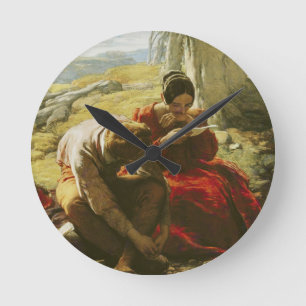 The Sonnet, 1839 (oil on panel) Round Clock