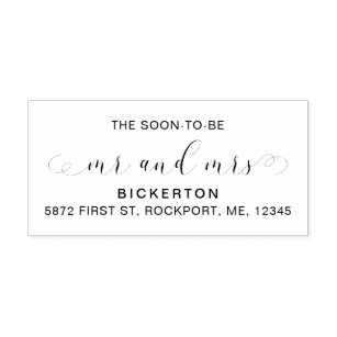 The Soon-To-Be Mr. and Mrs. Return Address Wedding Self-inking Stamp
