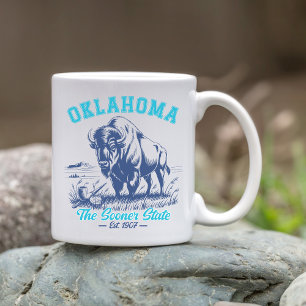 The Sooner State Bison Art – Oklahoma State Design Coffee Mug