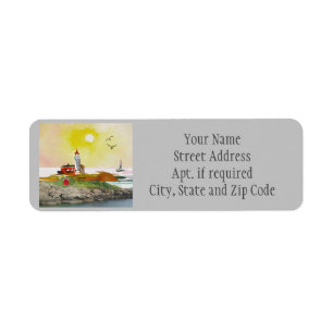 The Sophisticated Lighthouse Return Address Label