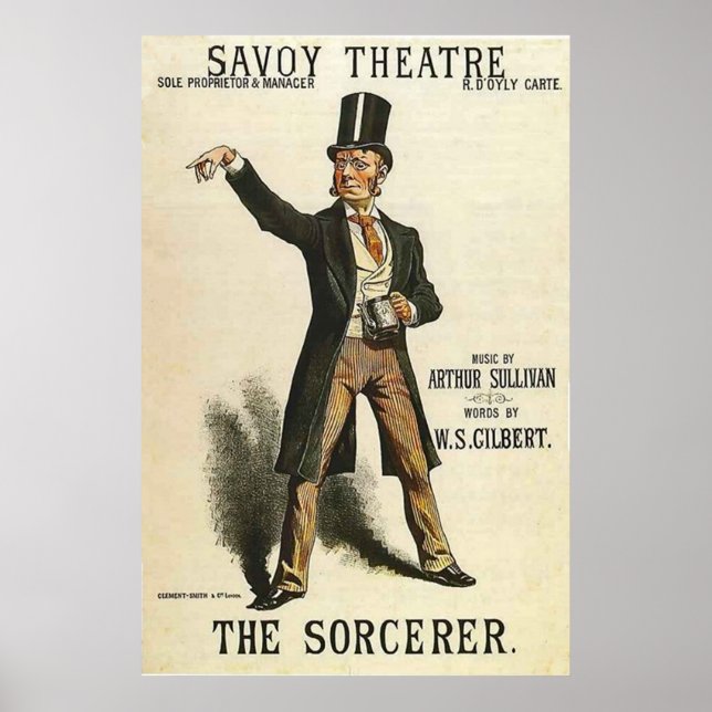 The Sorcerer ~ Savoy Theatre London 1884 Poster (Front)