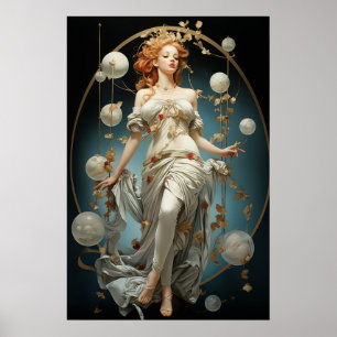 The Sorceress and the Spheres painting Poster