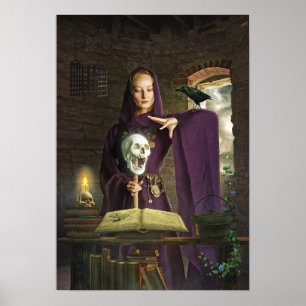 The Sorceress Casting Her Spell Poster