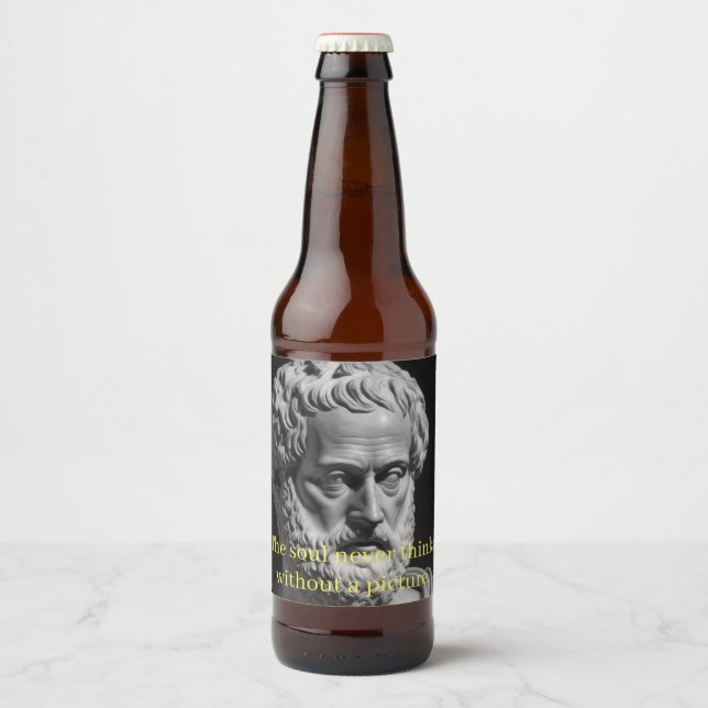 The Soul never thinks without a Picture Beer Bottle Label (Front)