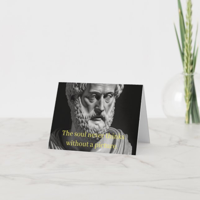 The soul never thinks without a picture card (Front)