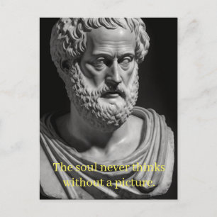 The soul never thinks without a picture holiday postcard