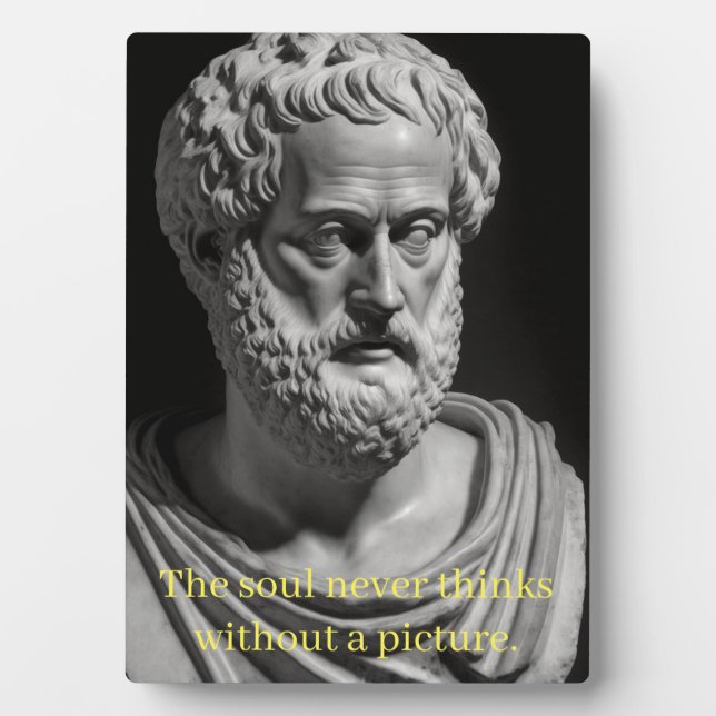 The soul never thinks without a picture plaque (Front)