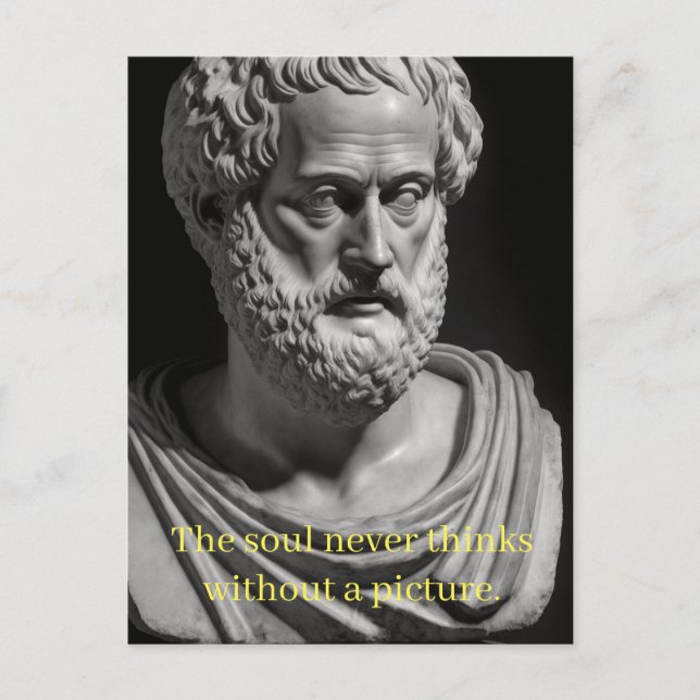 The soul never thinks without a picture postcard (Front)