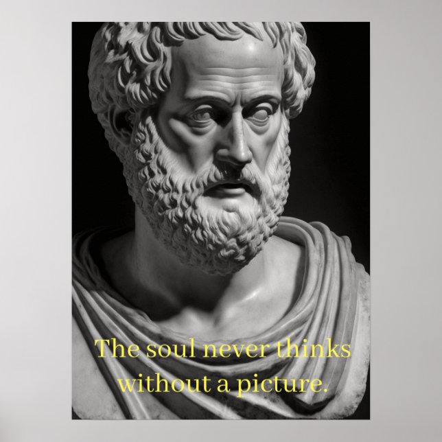 The soul never thinks without a picture poster (Front)