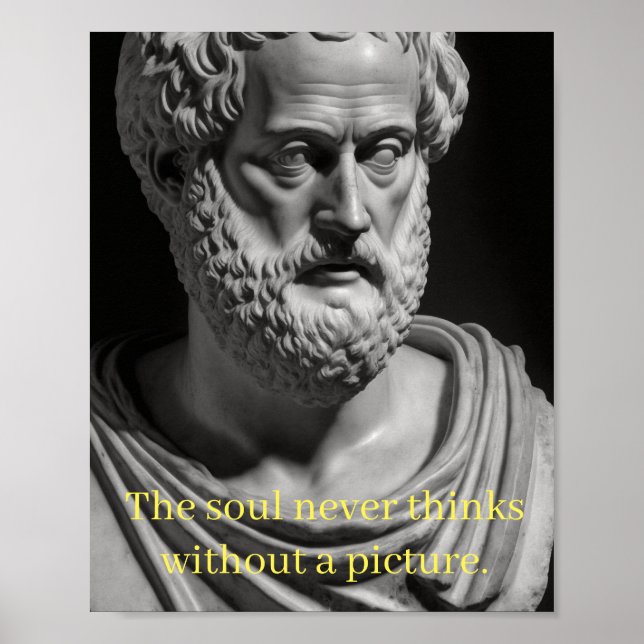 The soul never thinks without a picture poster (Front)