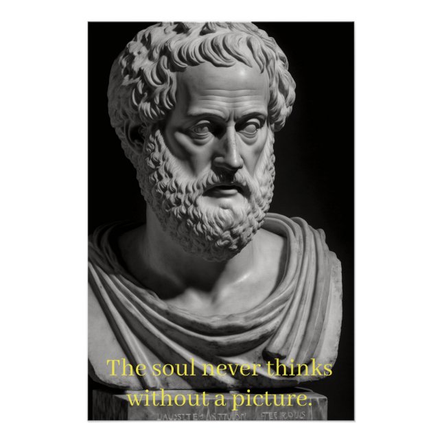 The soul never thinks without a picture poster (Front)