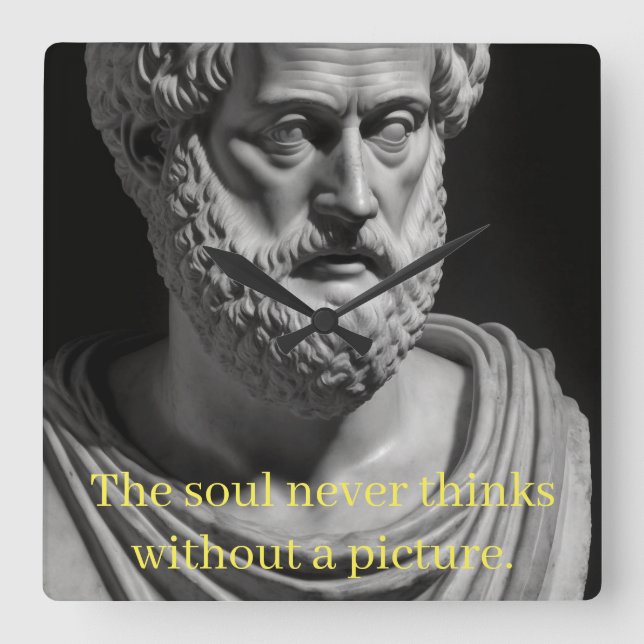 The soul never thinks without a picture square wall clock (Front)