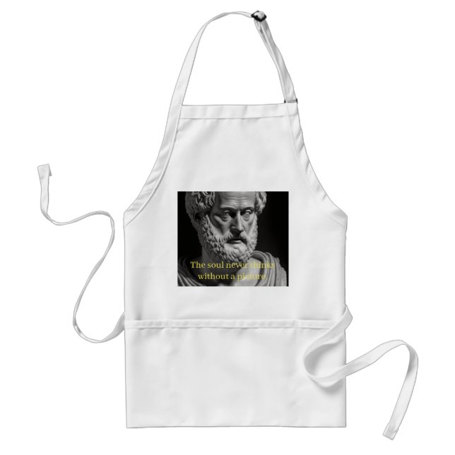 The soul never thinks without a picture standard apron (Front)