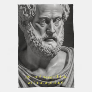 The soul never thinks without a picture tea towel