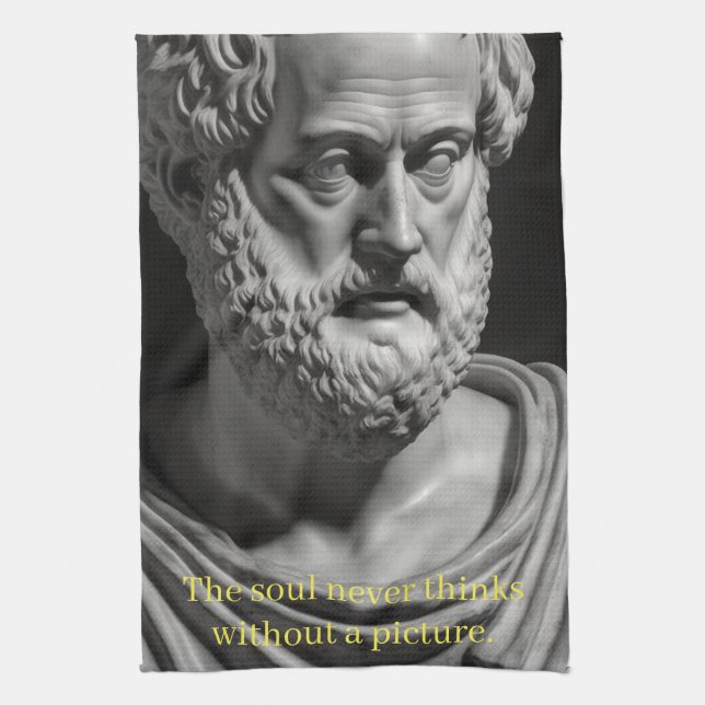 The soul never thinks without a picture tea towel (Vertical)