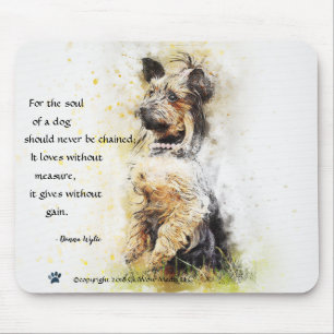 The Soul of a Dog - Standing Yorkie Mouse Pad