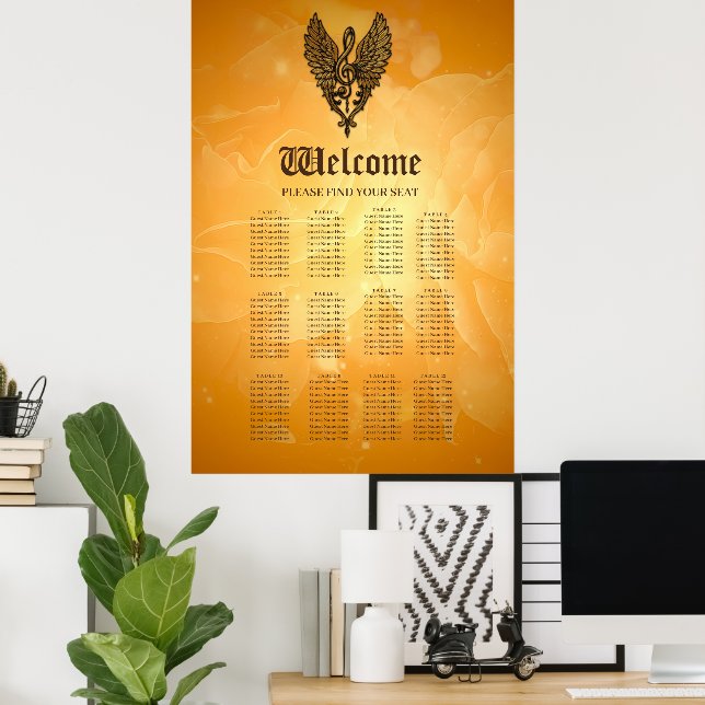 The soul of the melody, a golden clef with wings.  poster (Home Office)