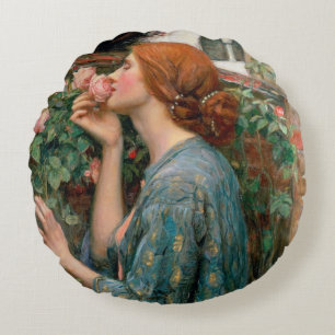 The Soul of the Rose, 1908 Round Cushion