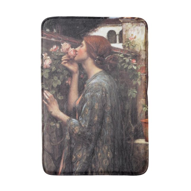 The Soul of the Rose (by John William Waterhouse) Bath Mat (Front Vertical)