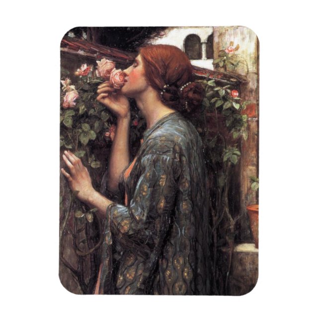 The Soul of the Rose (by John William Waterhouse) Magnet (Vertical)