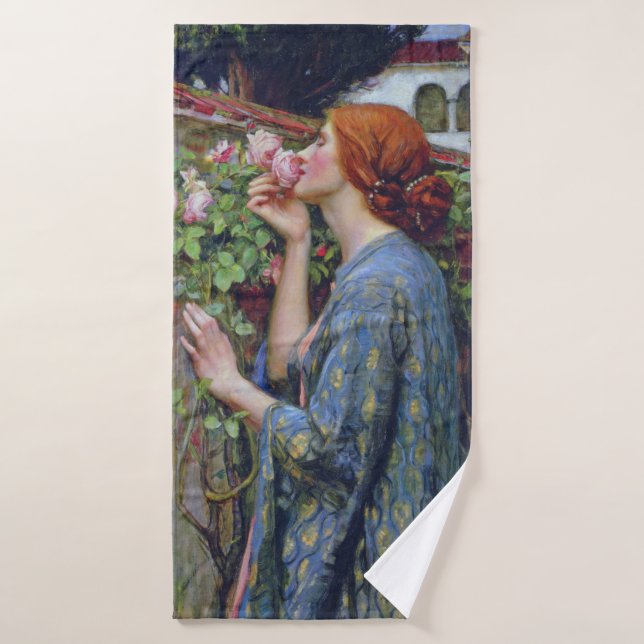 The Soul of the Rose, John William Waterhouse Bath Towel (Bath Towel)