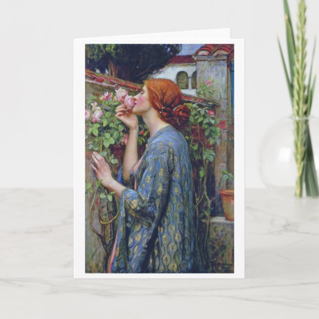 The Soul of the Rose, John William Waterhouse Card (Front)