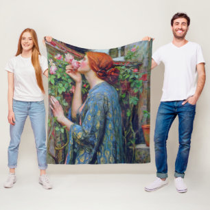 The Soul of the Rose, John William Waterhouse Fleece Blanket