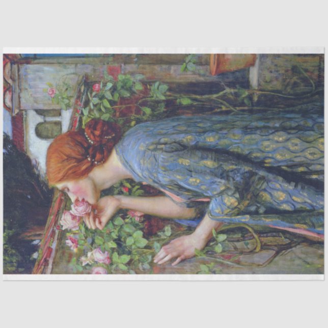 The Soul of the Rose, John William Waterhouse Tissue Paper (Front)