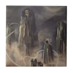 The Souls of the Mountain (by Remedios Varo) Ceramic Tile